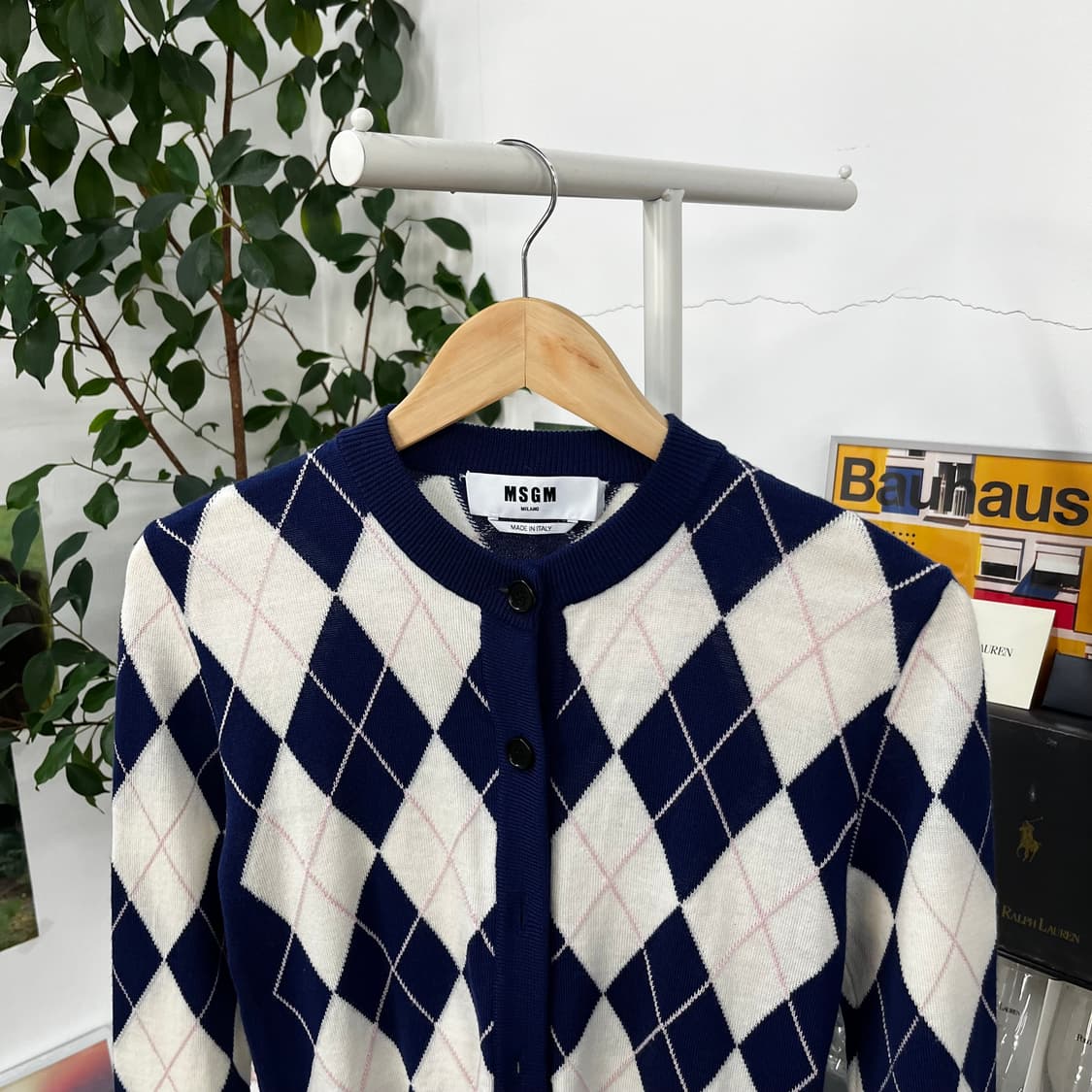 msgm 아가일 가디건 XS 상품이미지2