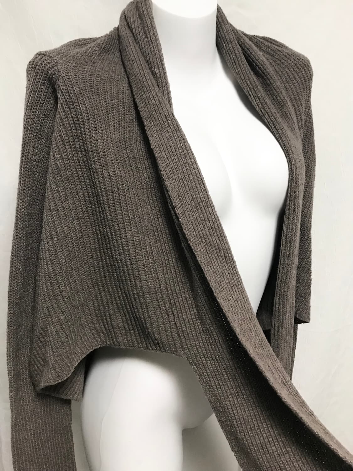 빈티지 아카이브 언발 니트 숄 가디건 상품이미지2
