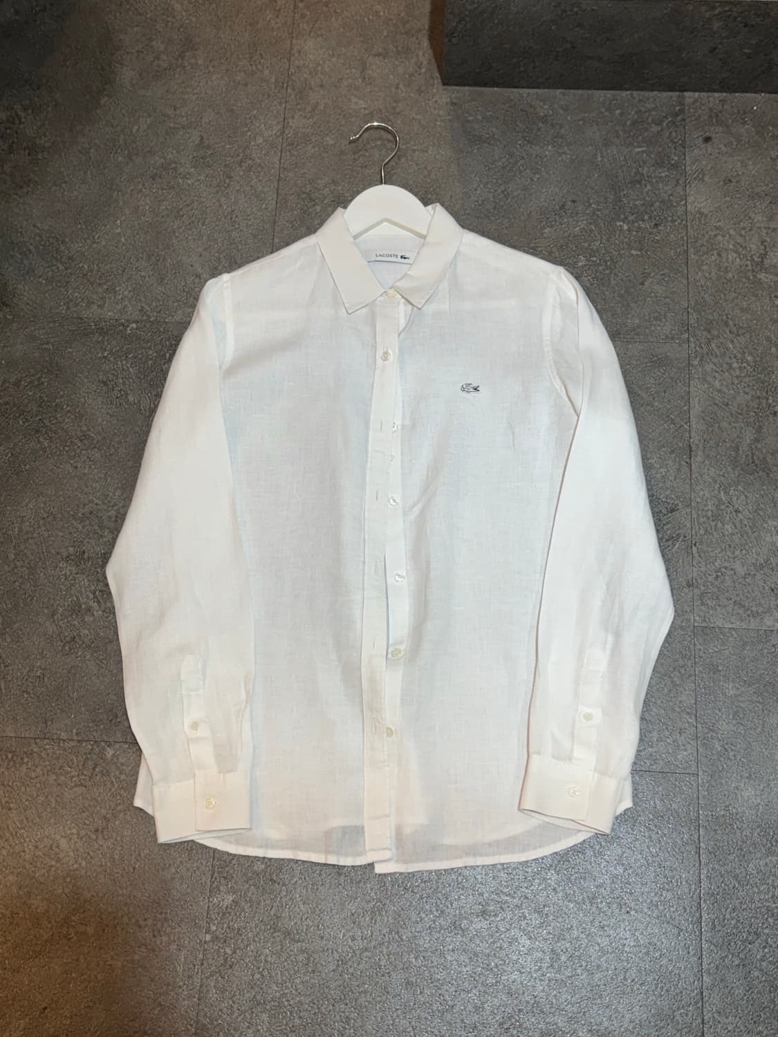 라코스테 린넨 마 셔츠 화이트 36사이즈 상품이미지2
