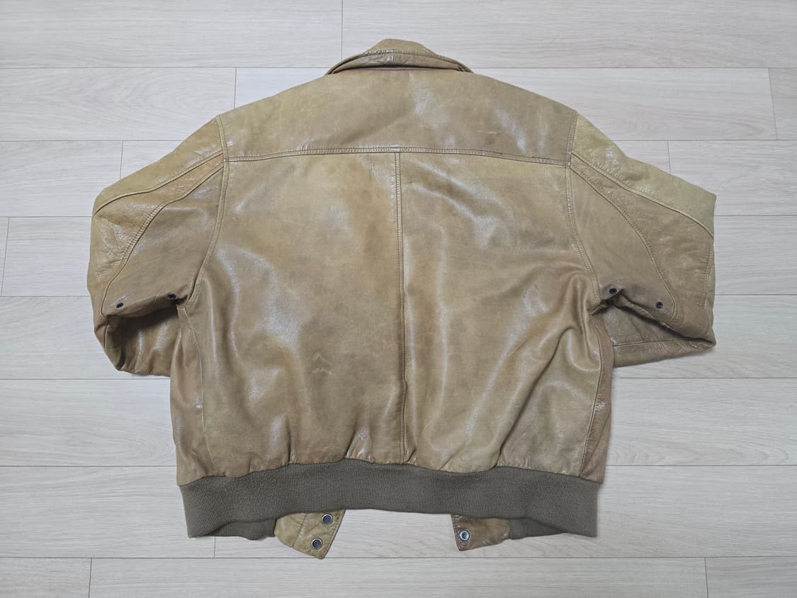 빈티지 스타일 가죽 봄버 자켓 L 42 상품이미지8