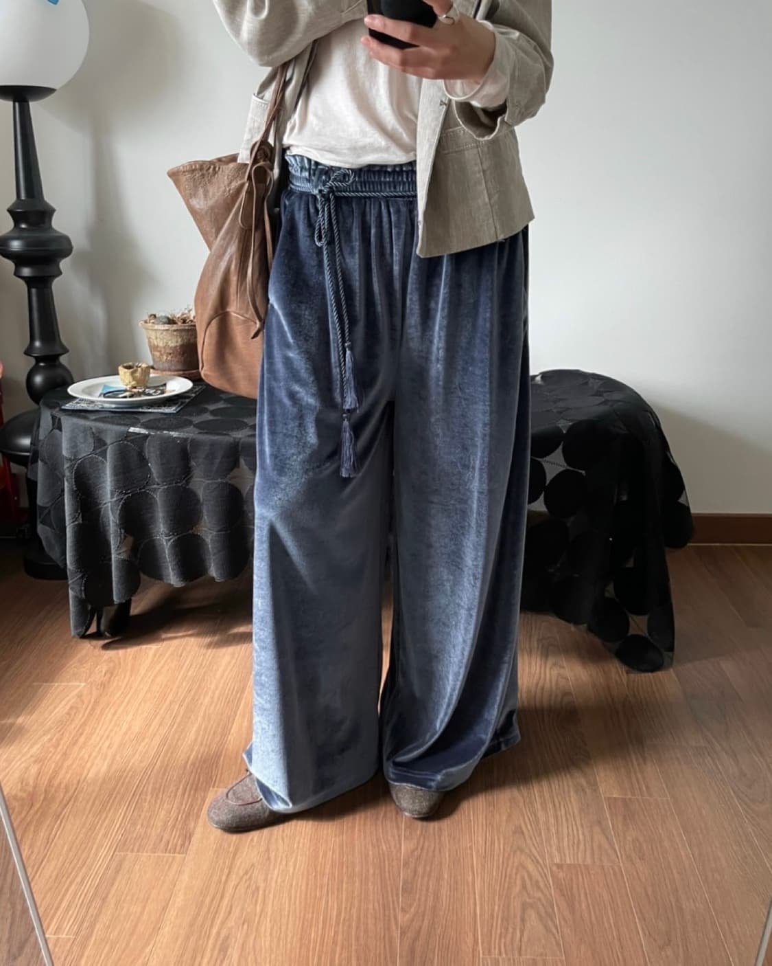 velour wide pants 상품이미지3