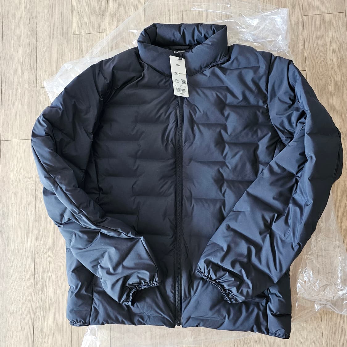 L 새제품) 유니클로 경량 패딩 퍼프텍 퍼프테크 논퀼팅 블랙 일본판 상품이미지1