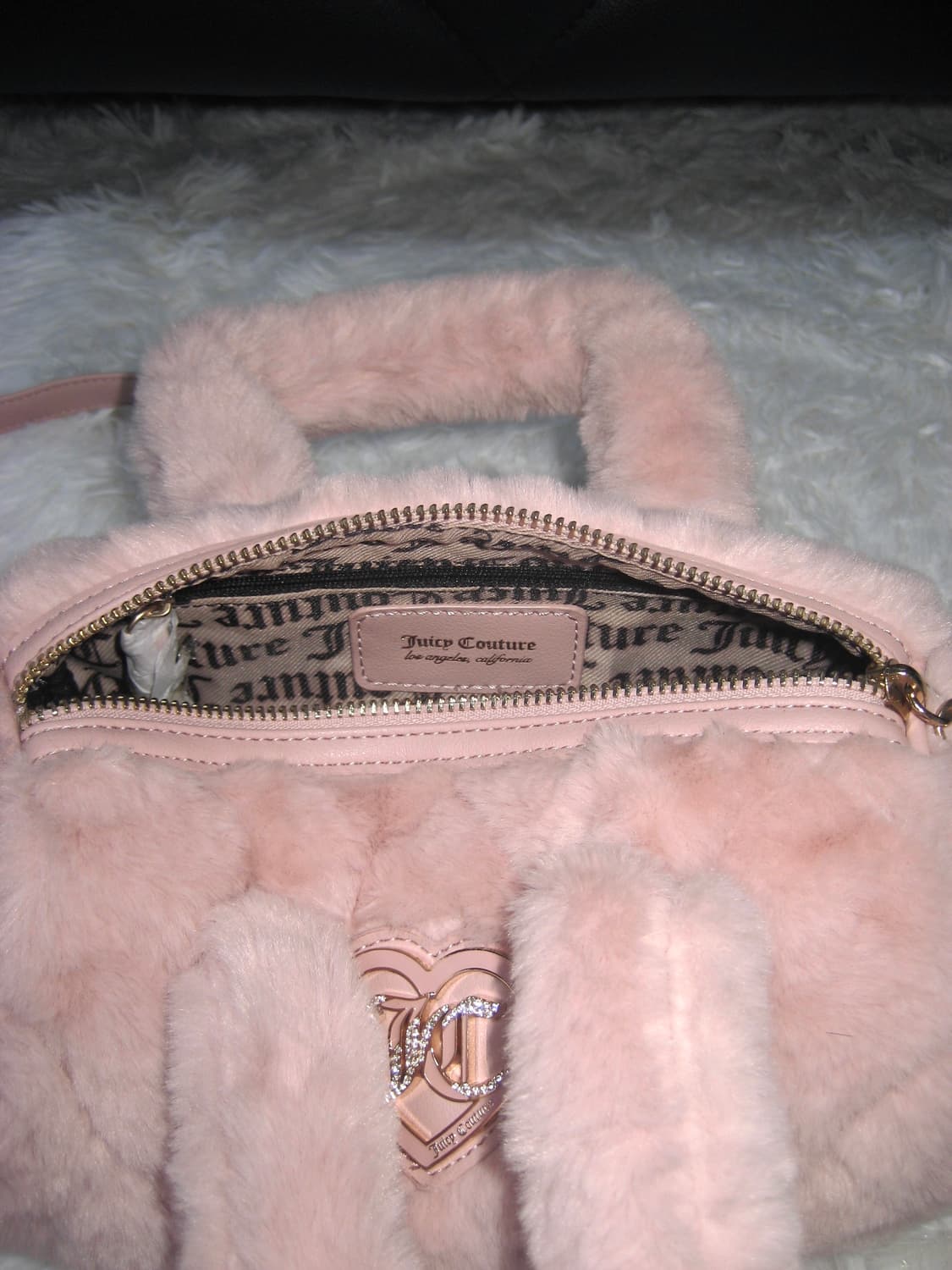 쥬시꾸뛰르 핑크 퍼 크로스백 가방 상품이미지7