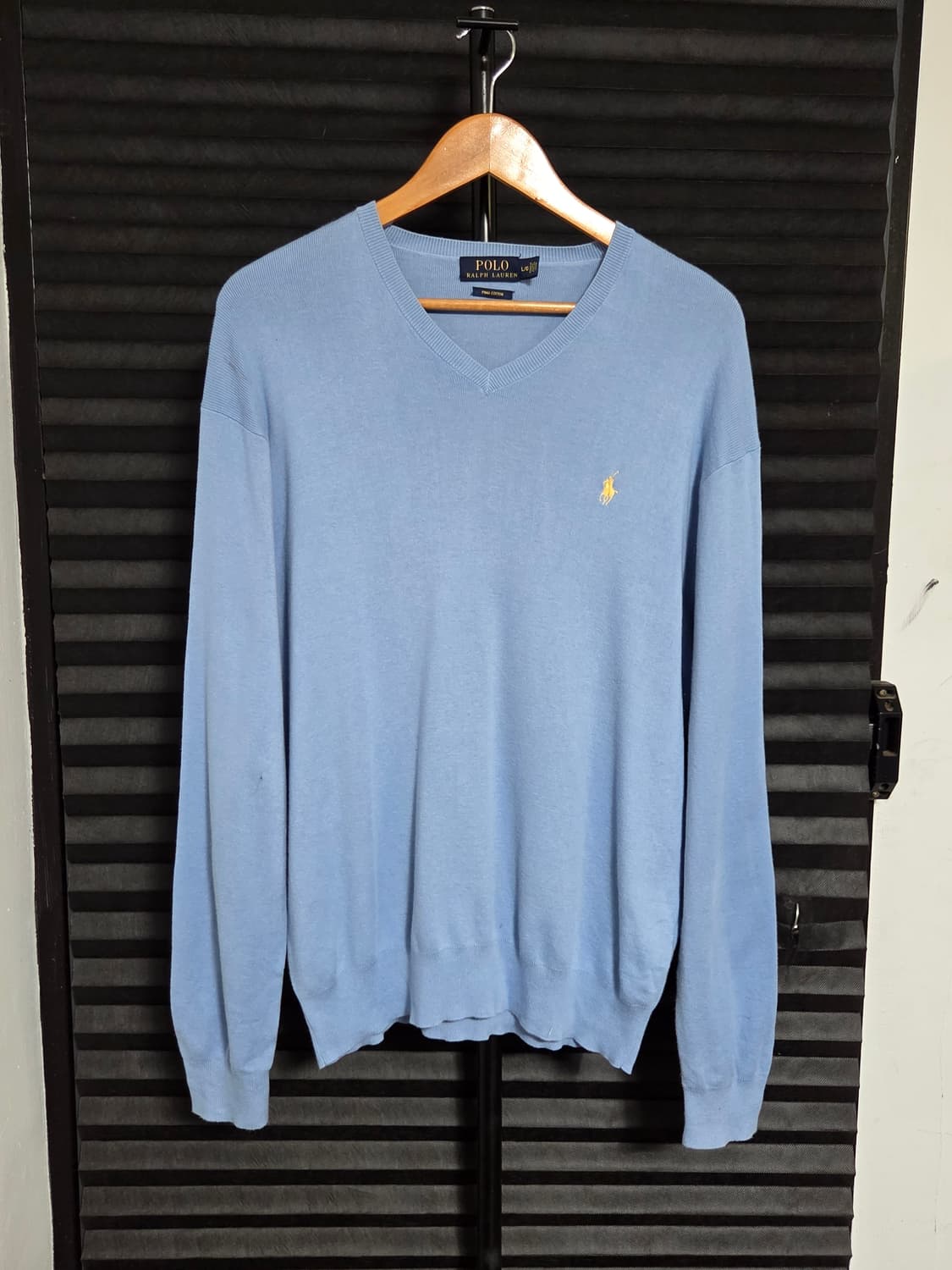 [폴로 랄프로렌] 피마 코튼 V넥 니트 | 00077 상품이미지1