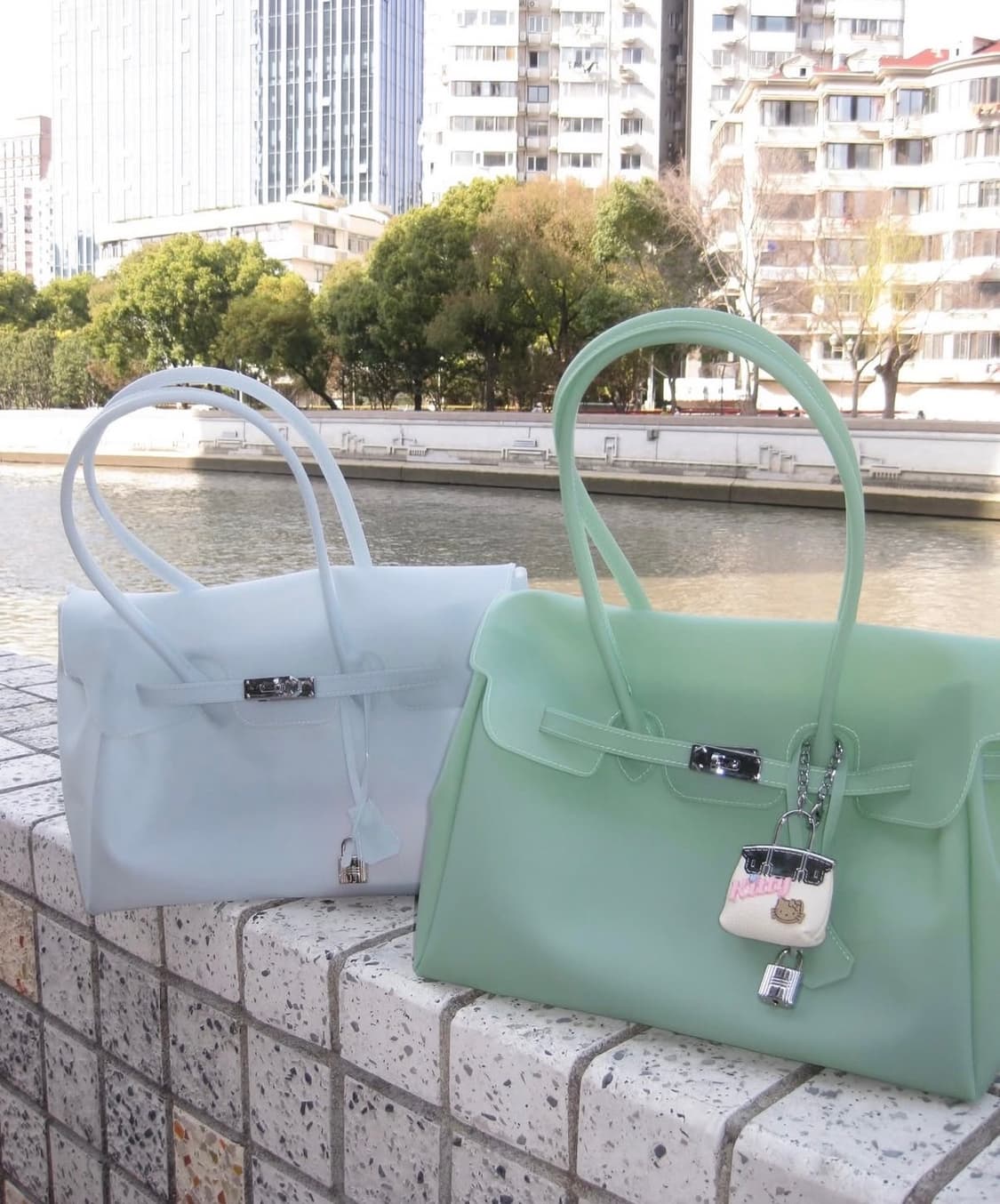 키키 젤리백  버킨젤리 퍼킨백 mint 상품이미지2