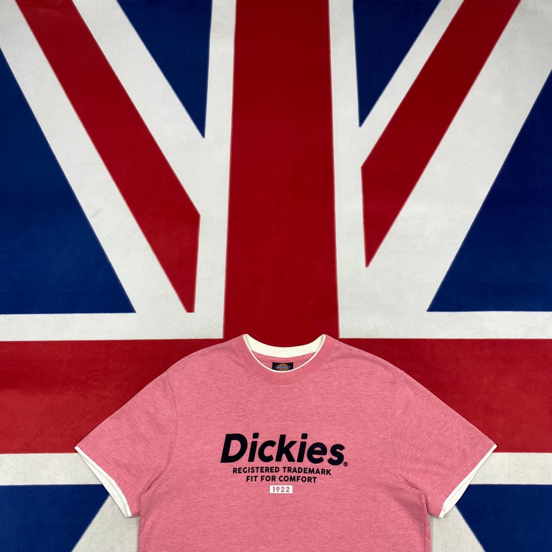 디키즈 벨벳로고 핑크 반팔티 M  상품이미지2