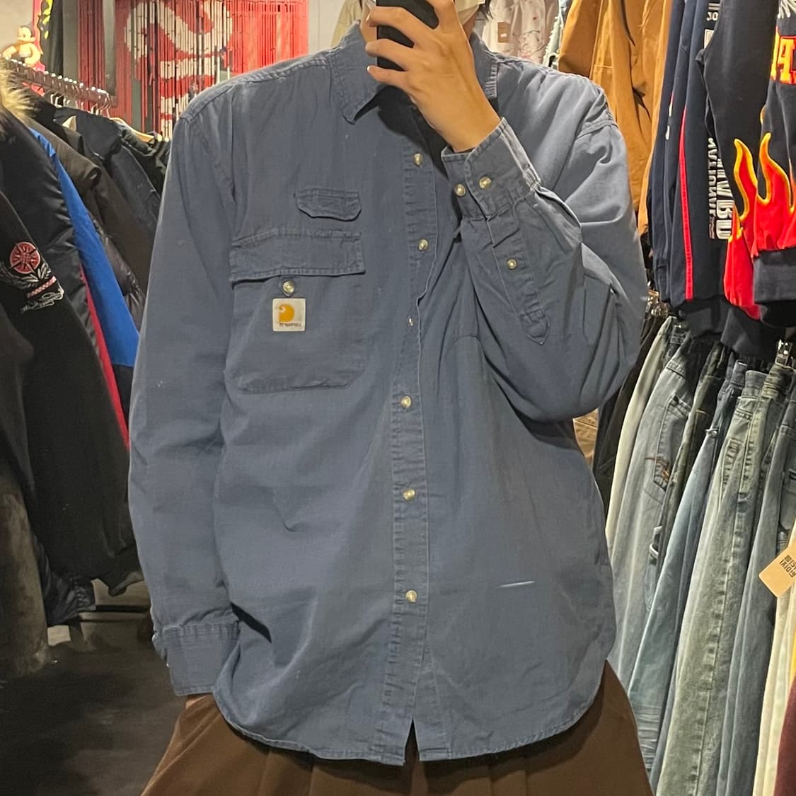 [IM] carhartt 칼하트 블루 긴팔셔츠 상품이미지1