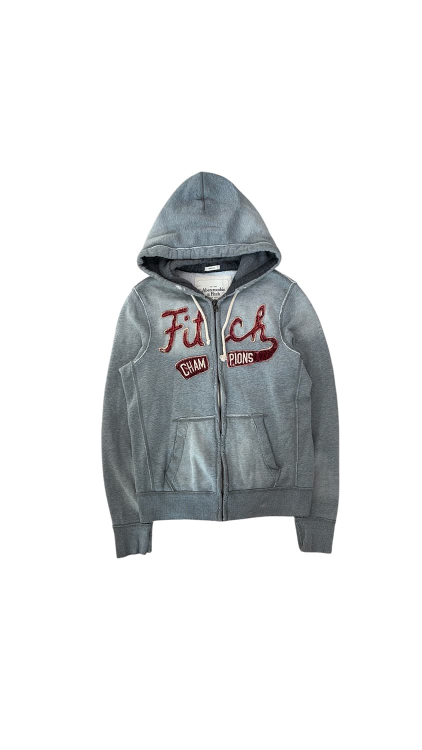 아베크롬비 후드집업 그레이 버건디 상품이미지1