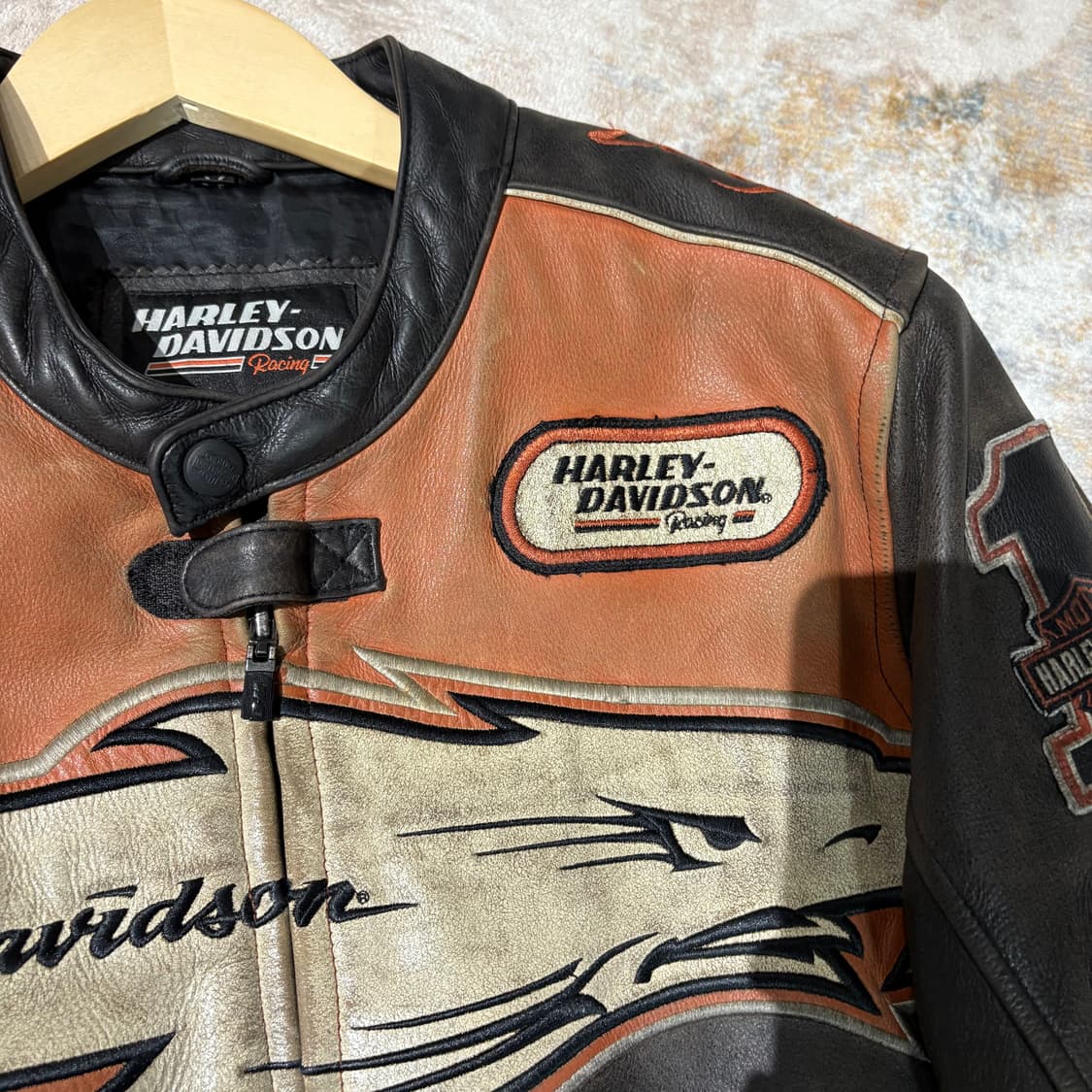 할리데이비슨 빈티지 소가죽 레더자켓 상품이미지3