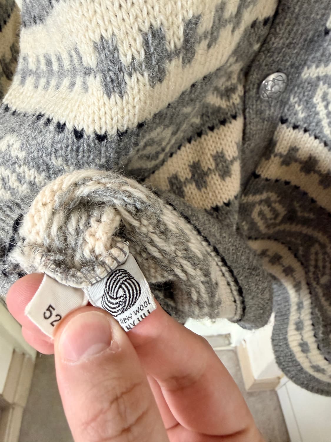 노르웨이 니팅 노르딕 패턴 울 가디건 상품이미지5