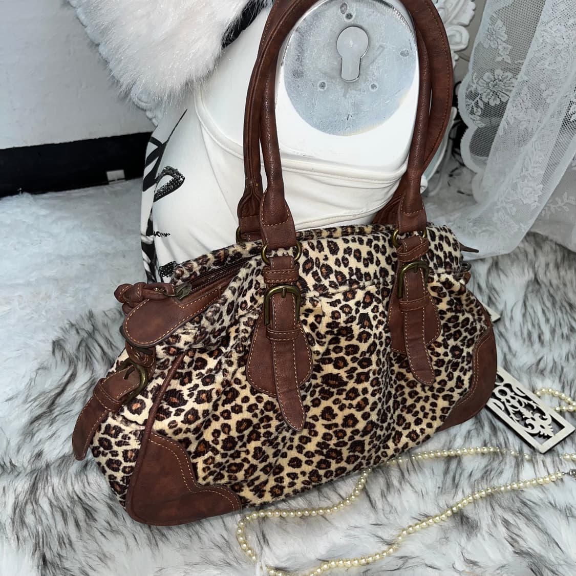 빈티지 레오파드 숄더백 상품이미지2