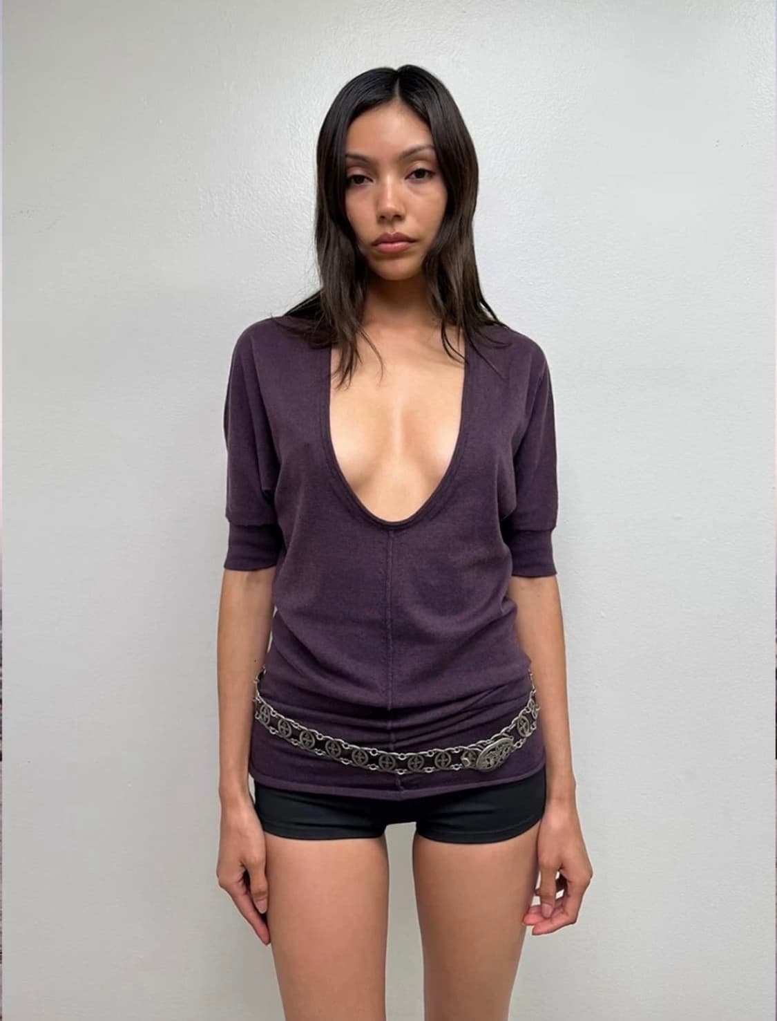 Tank air 탱크에어 퍼플 니트톱 s 상품이미지1