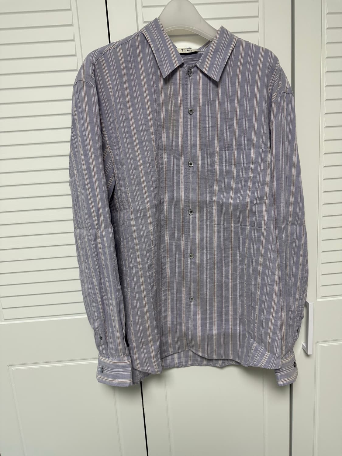 2024 타임옴므 스트라이프 린넨 셔츠 한섬 상품이미지1