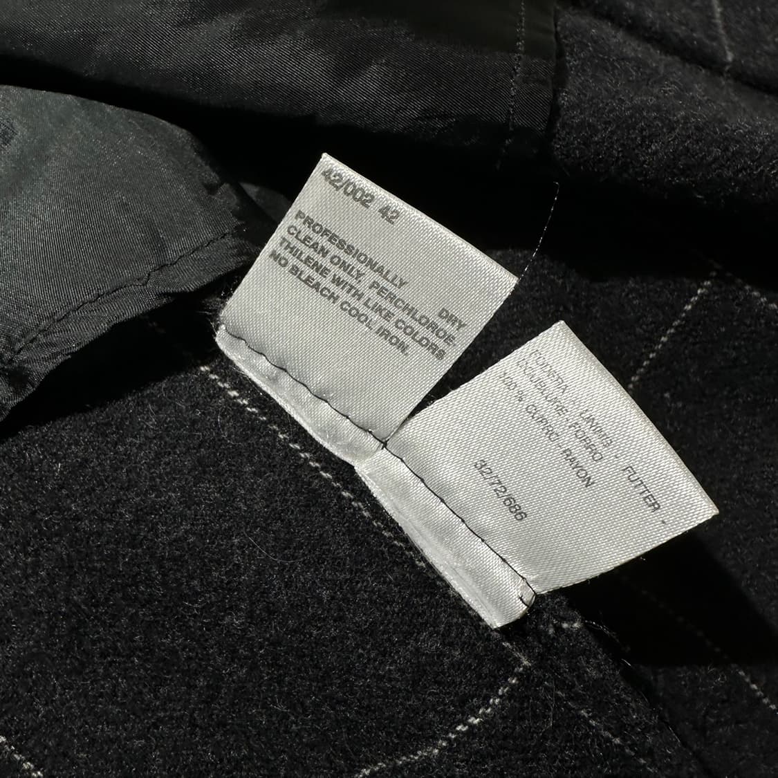 막스마라 울 앙고라 체크 싱글 블레이저 자켓 상품이미지8