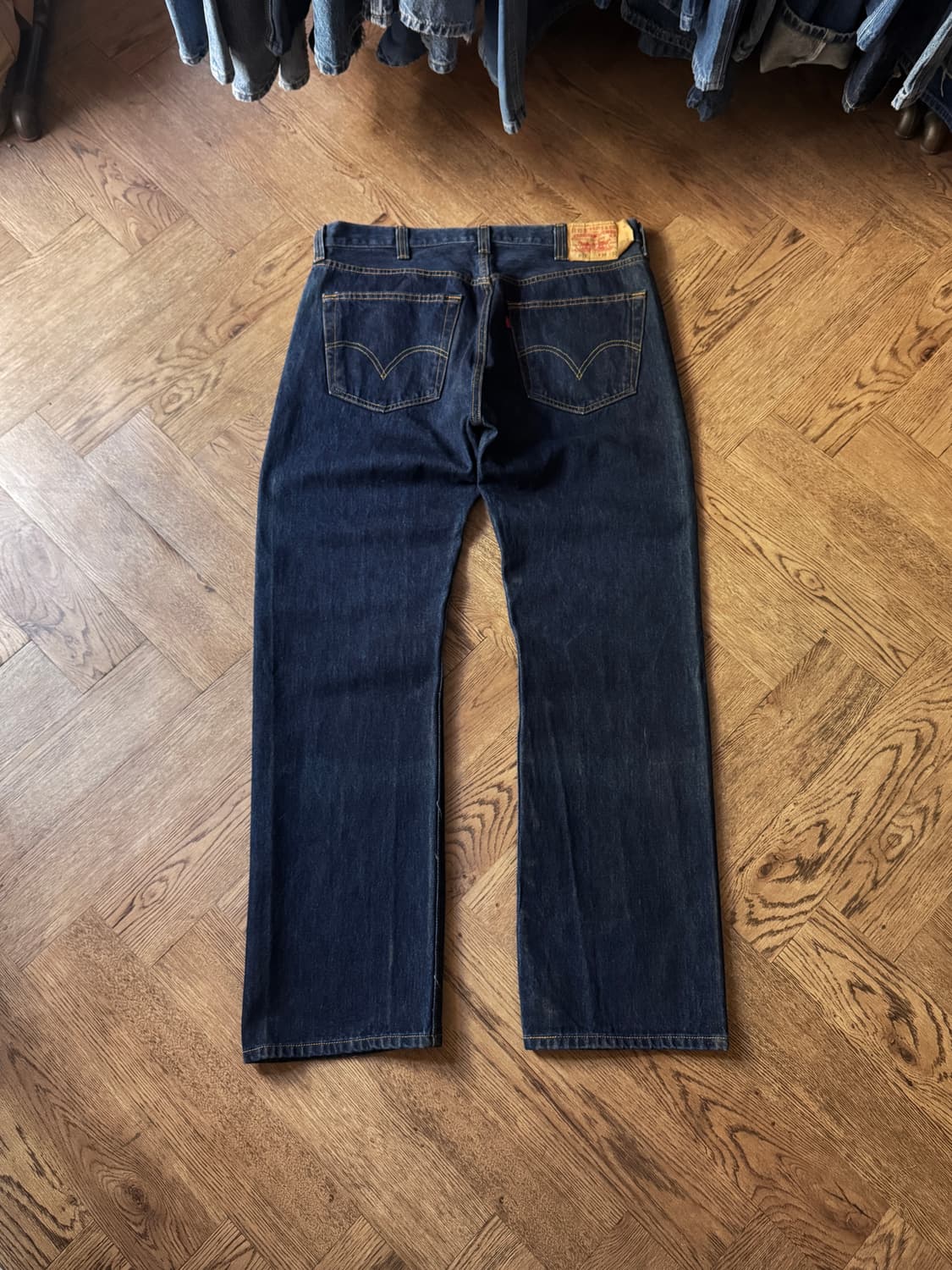 [38]00's 리바이스 501 멕시코제 스트레이트 생지 데님 팬츠 상품이미지2