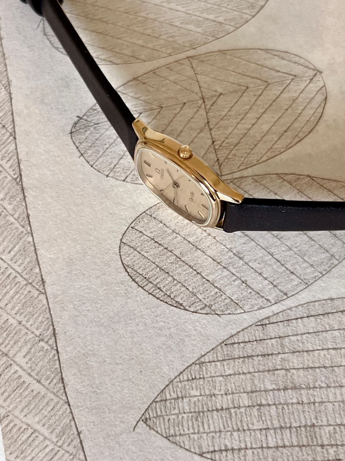 OMEGA 오메가 드빌 골드 케이스 쿼츠 시계  상품이미지3