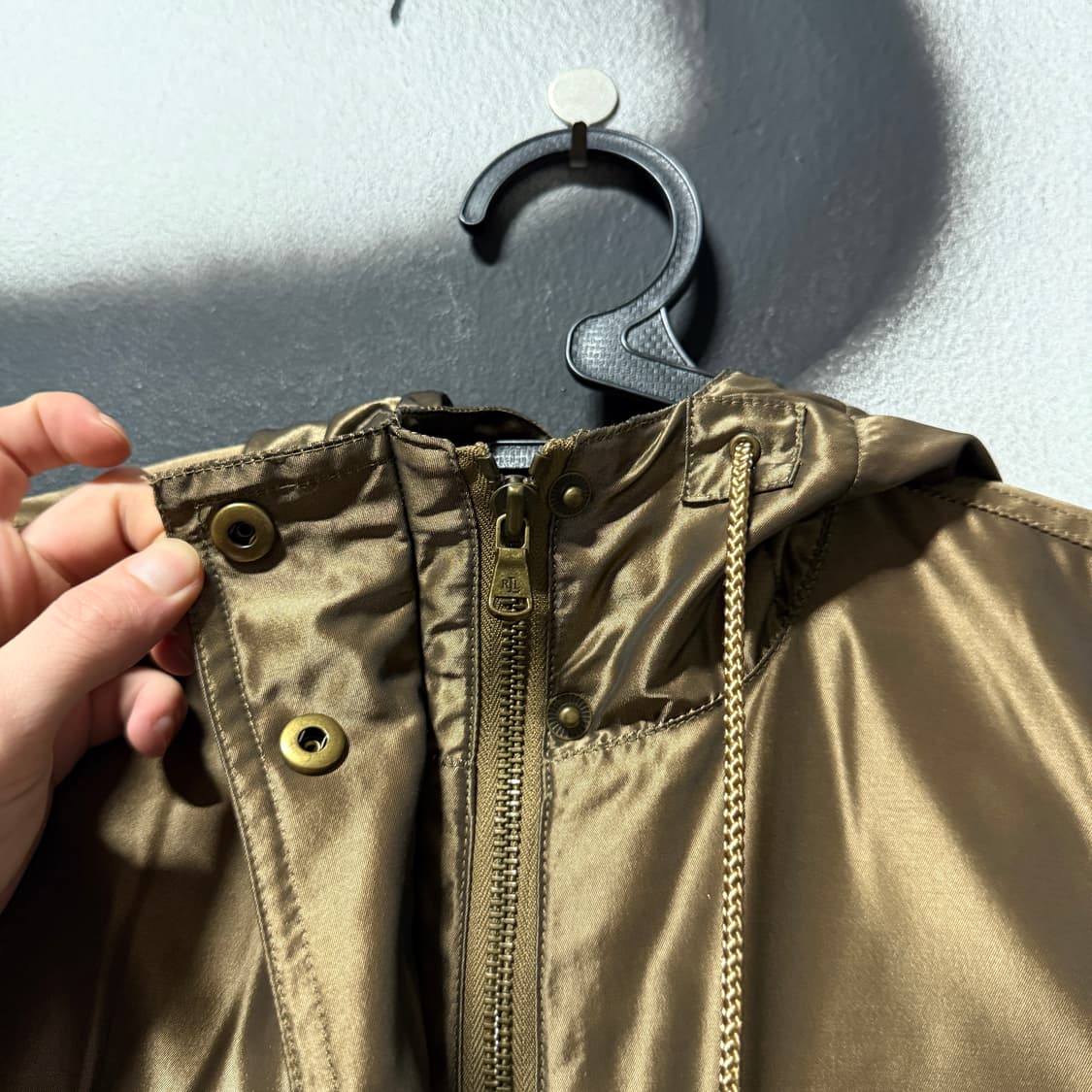 WMS 폴로 랄프로렌 글로시 골드 후드 필드 자켓 상품이미지5