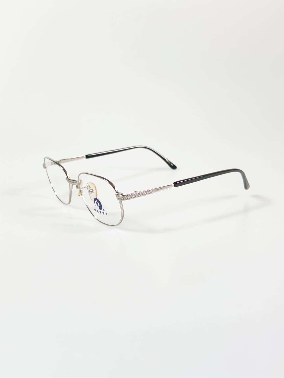 90s HAPPY 실버 메탈 슬림 스퀘어 빈티지 안경 상품이미지3