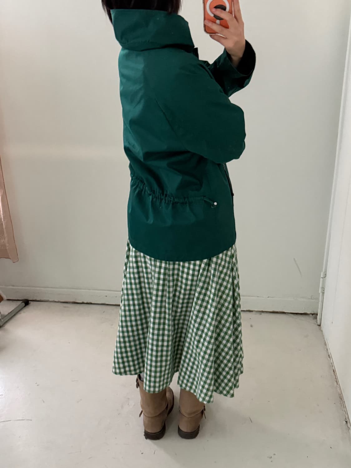 일본빈티지 딥그린 하프자켓 상품이미지4