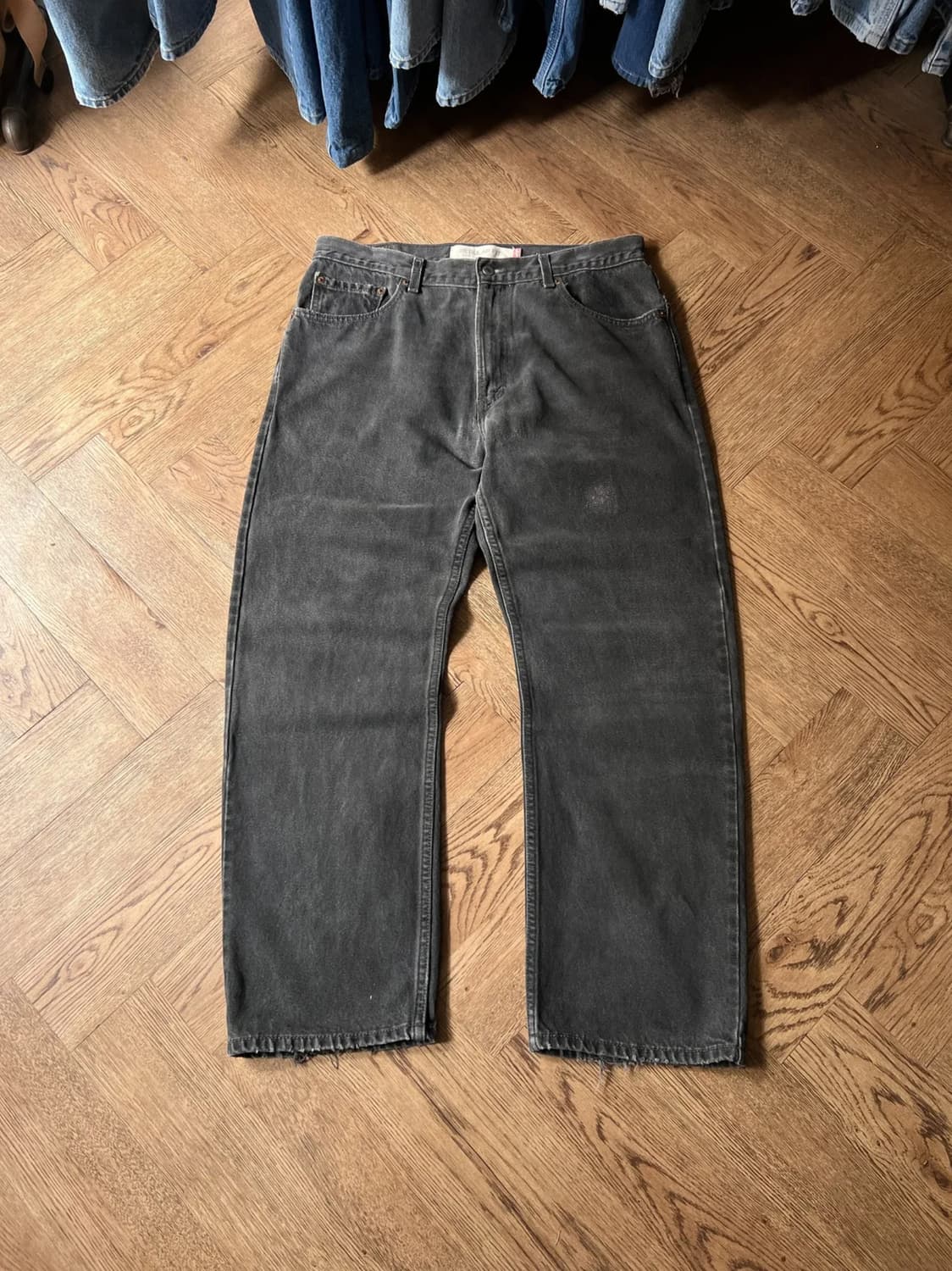 [36]00's 리바이스 505 블랭크탭 빈티지 워싱 흑청 데님 팬츠 상품이미지1