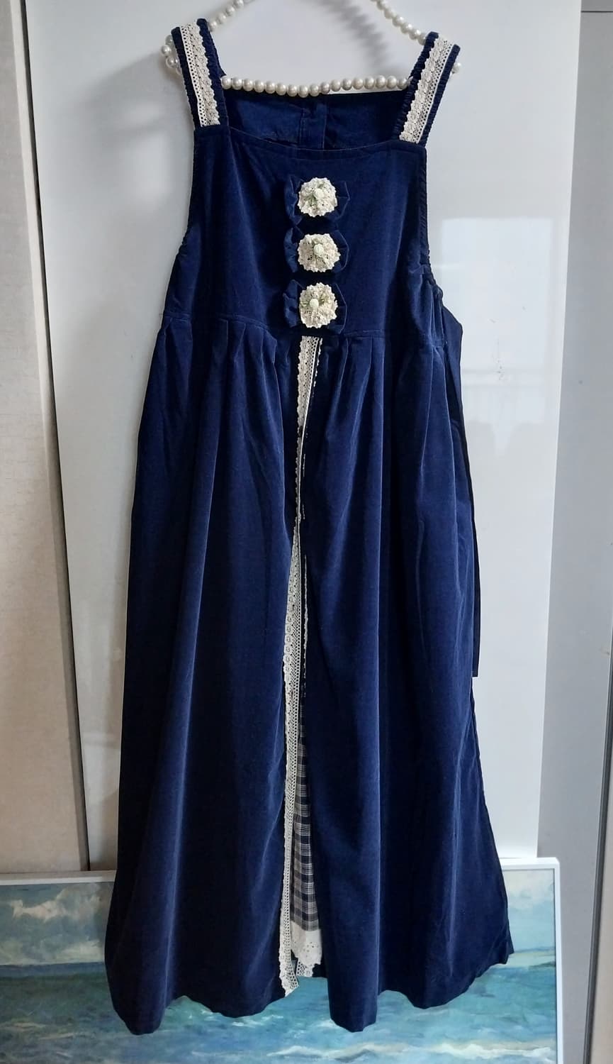 여성스런 코사지 레이스 원피스 상품이미지1