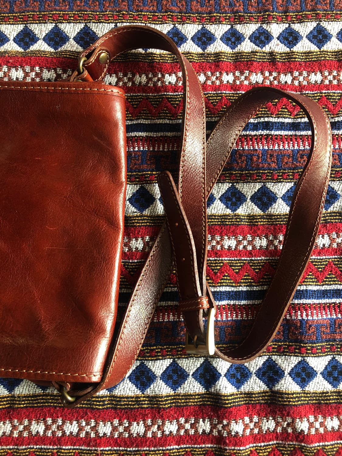 빈티지 이탈리아 레더 크로스백 상품이미지7