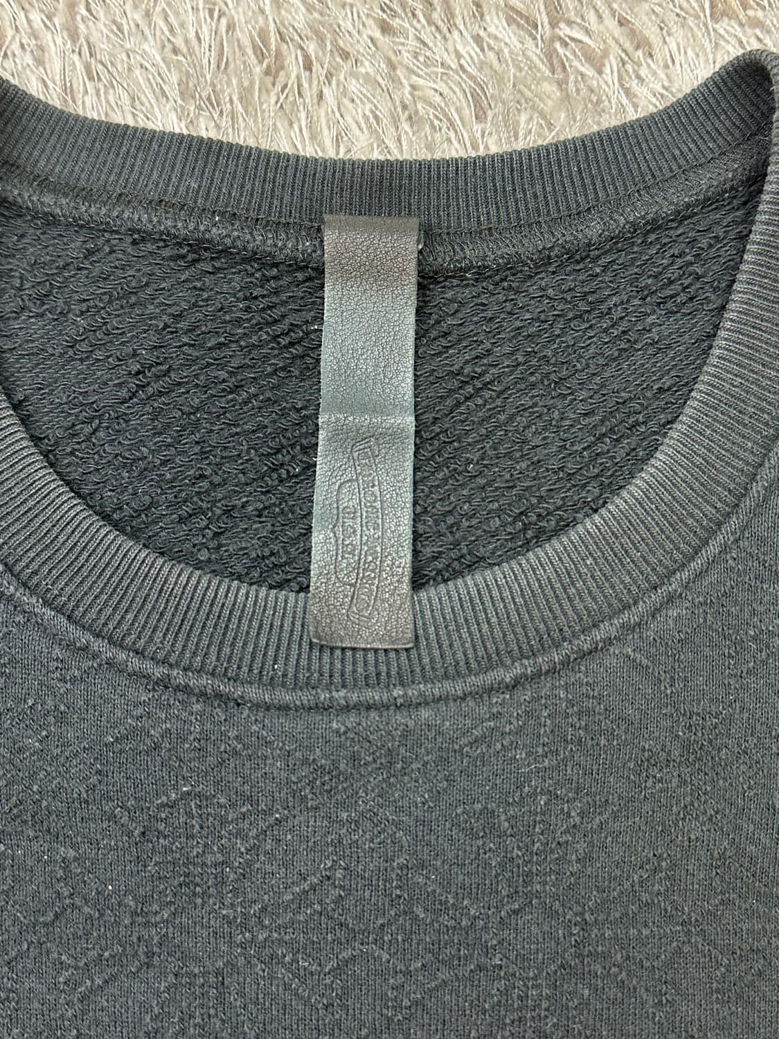 [L] 정품 크롬하츠 자수 모노그램 맨투맨 블랙 상품이미지6