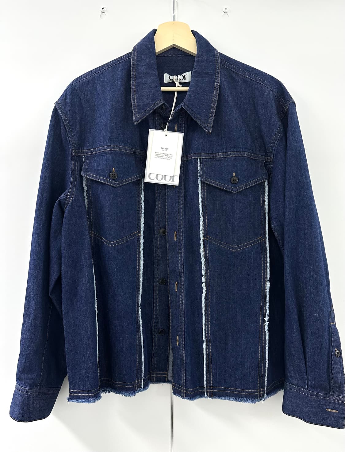 COOR 데님 컷오프 크롭 셔츠 (인디고, M/새상품) 상품이미지5