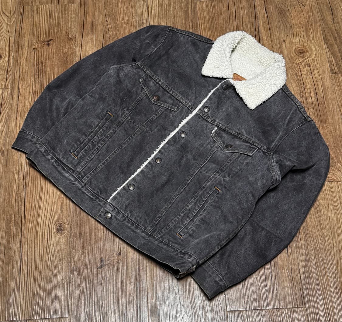 리바이스 타입 3 생쥐색 쉐르파 트러커 자켓 상품이미지1