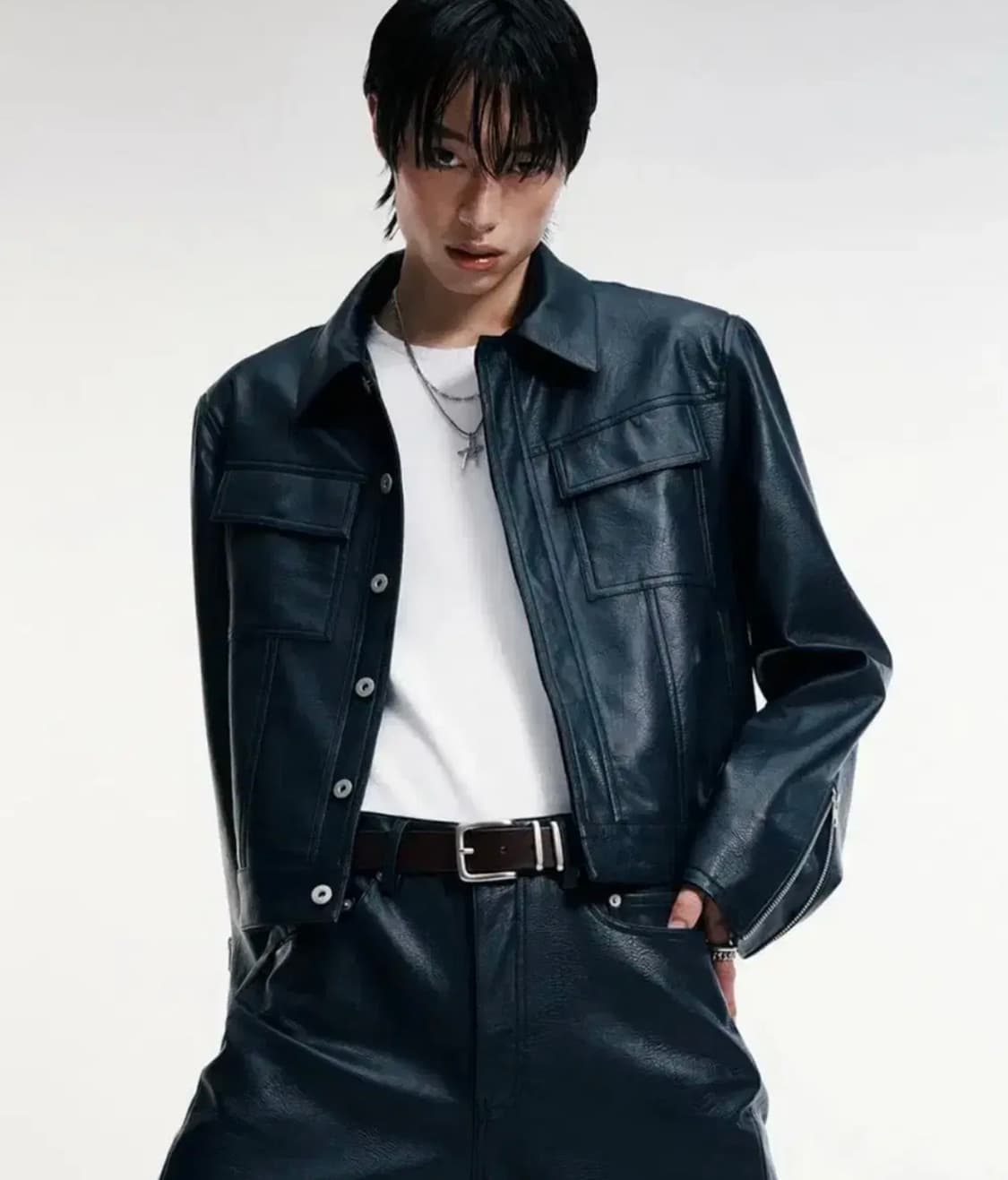 (1) 알렌느 트러커 레더 자켓 상품이미지1