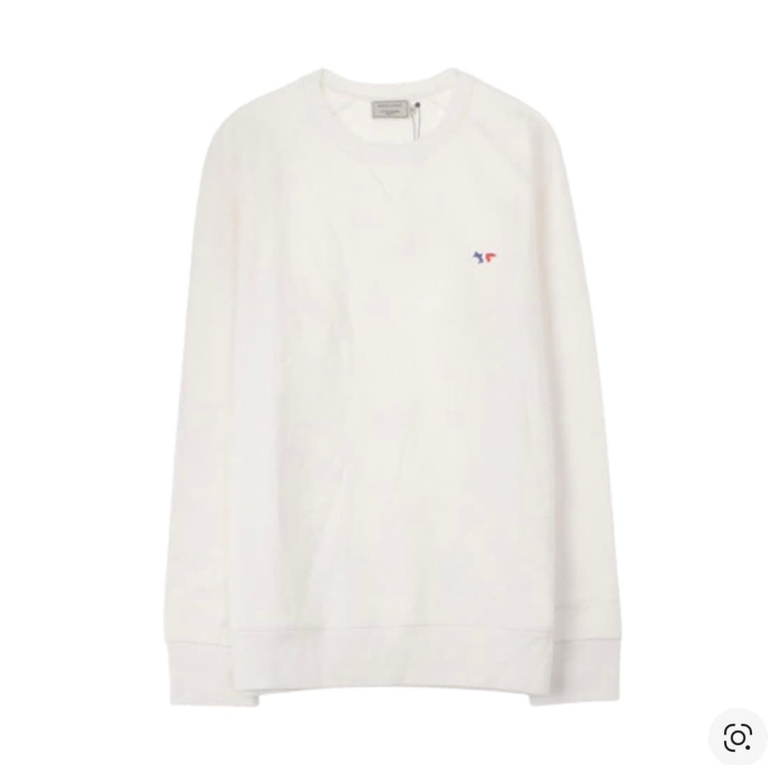 메종 키츠네 트라이컬러 폭스 패치 스웨트셔츠 화이트 상품이미지1