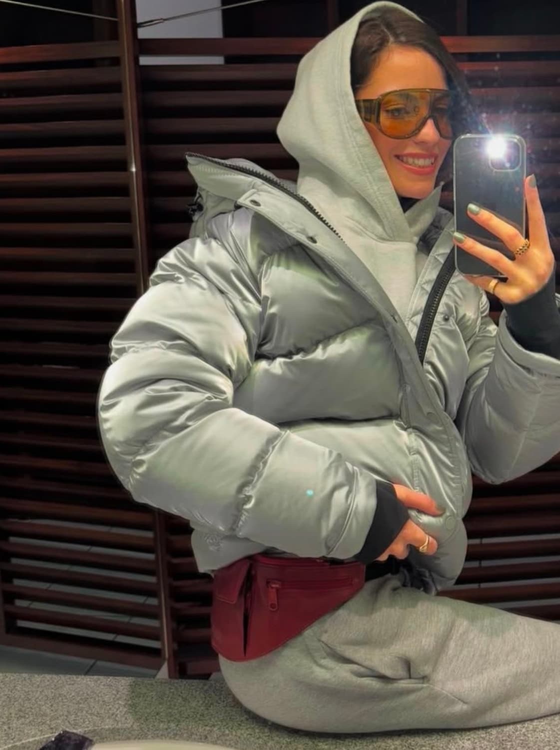 아릿지아 슈퍼퍼프 새틴플렉스 실버 패딩 상품이미지1
