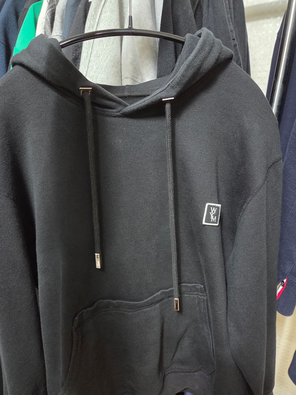 우영미 백로고 후드티 46사이즈(95~100) 상품이미지1