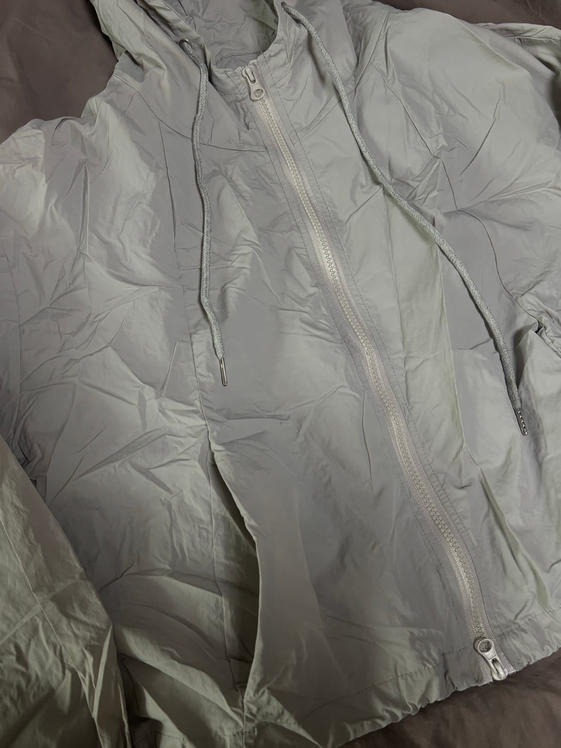 빈티지 크롭 바람막이 윈드브레이커 그레이 상품이미지2