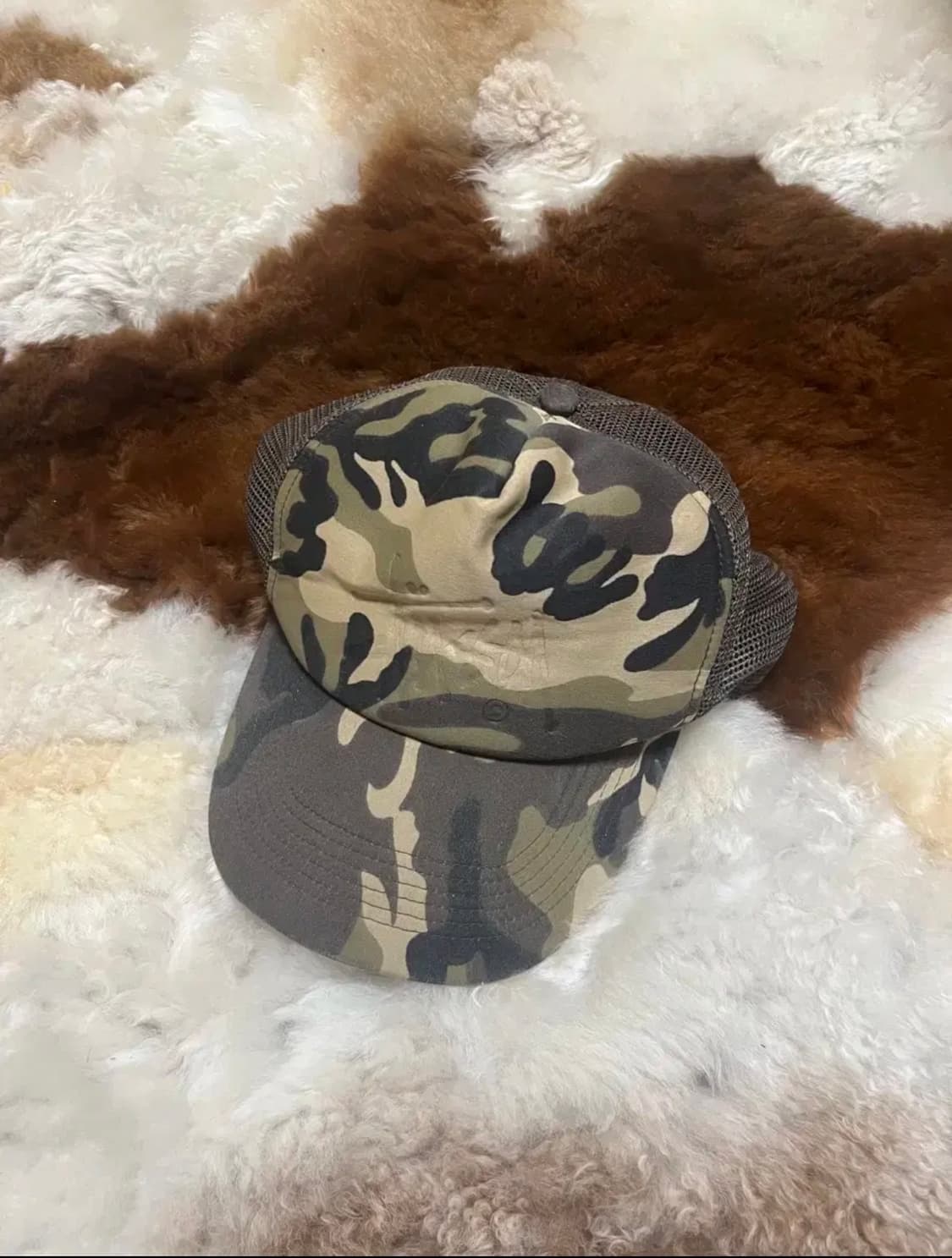 90s 올드 스투시 아카이브 카모 트러커캡 상품이미지1