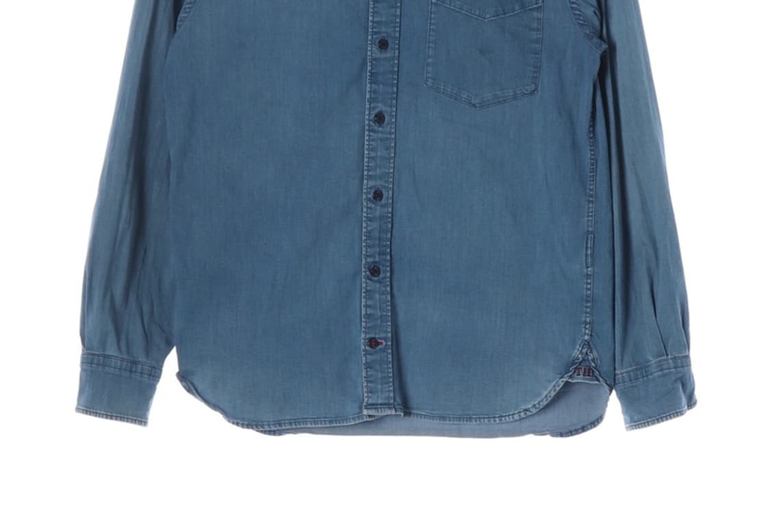 타미힐피거 플래그 로고 인디고 데님 셔츠 S 상품이미지4
