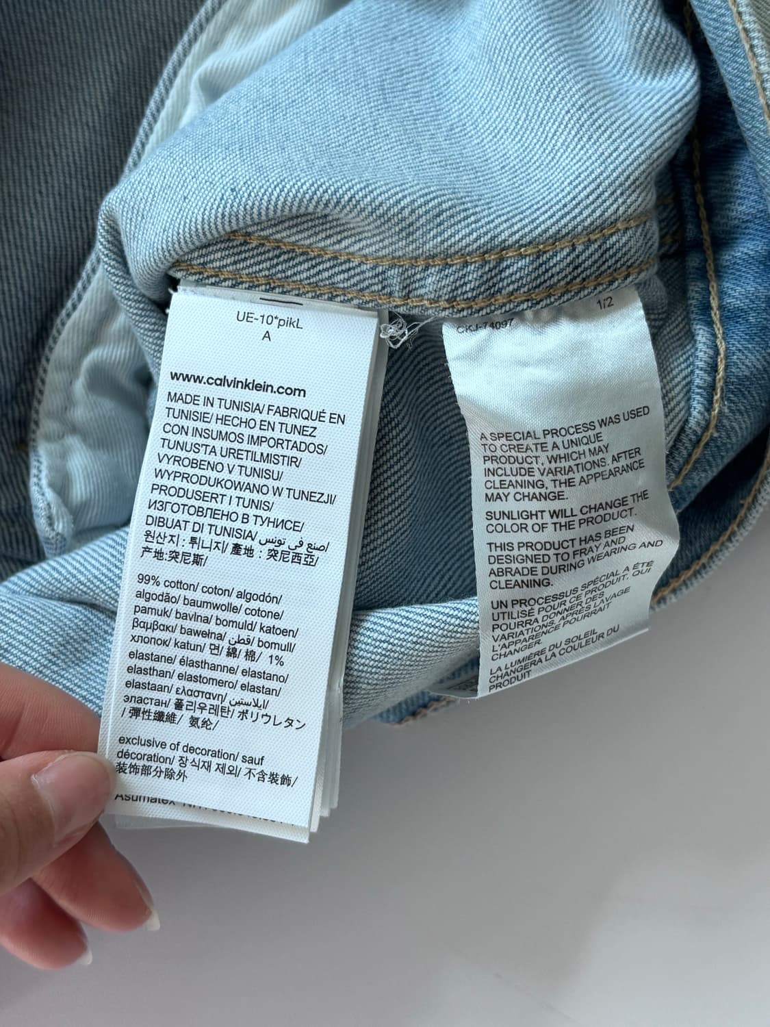 Calvin Klein 캘빈클라인 연청 데님 자켓 상품이미지8