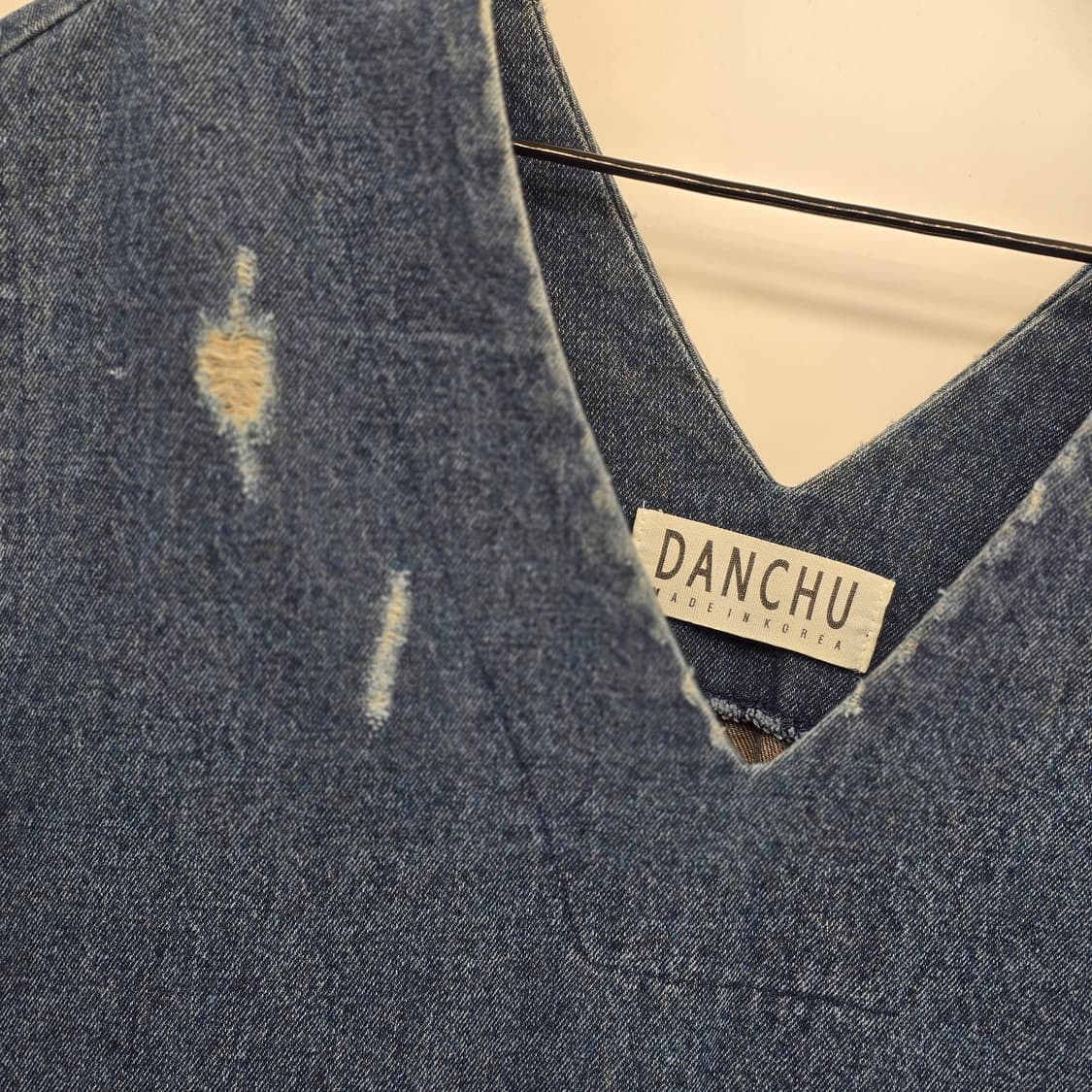 데님 민소매 원피스 상품이미지2