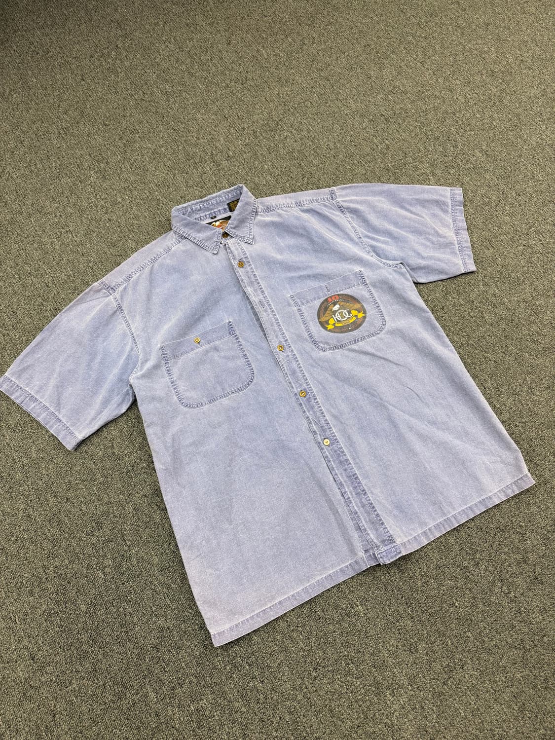 L)할리데이비슨 빈티지 90주년 프린팅 포캣 반팔 셔츠 상품이미지2