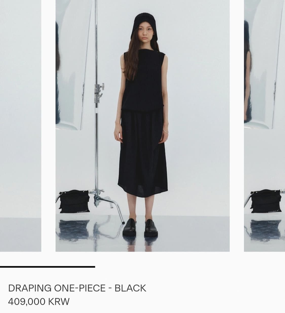 (새상품) 에핑글러 드레이핑 원피스 블랙 draping ops 상품이미지1