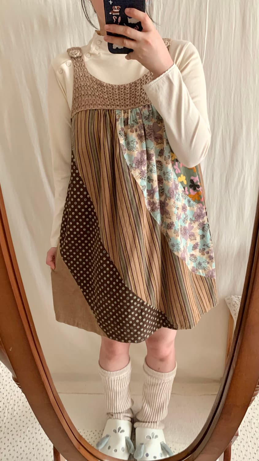 크로쉐 골덴 패치 원피스 상품이미지4