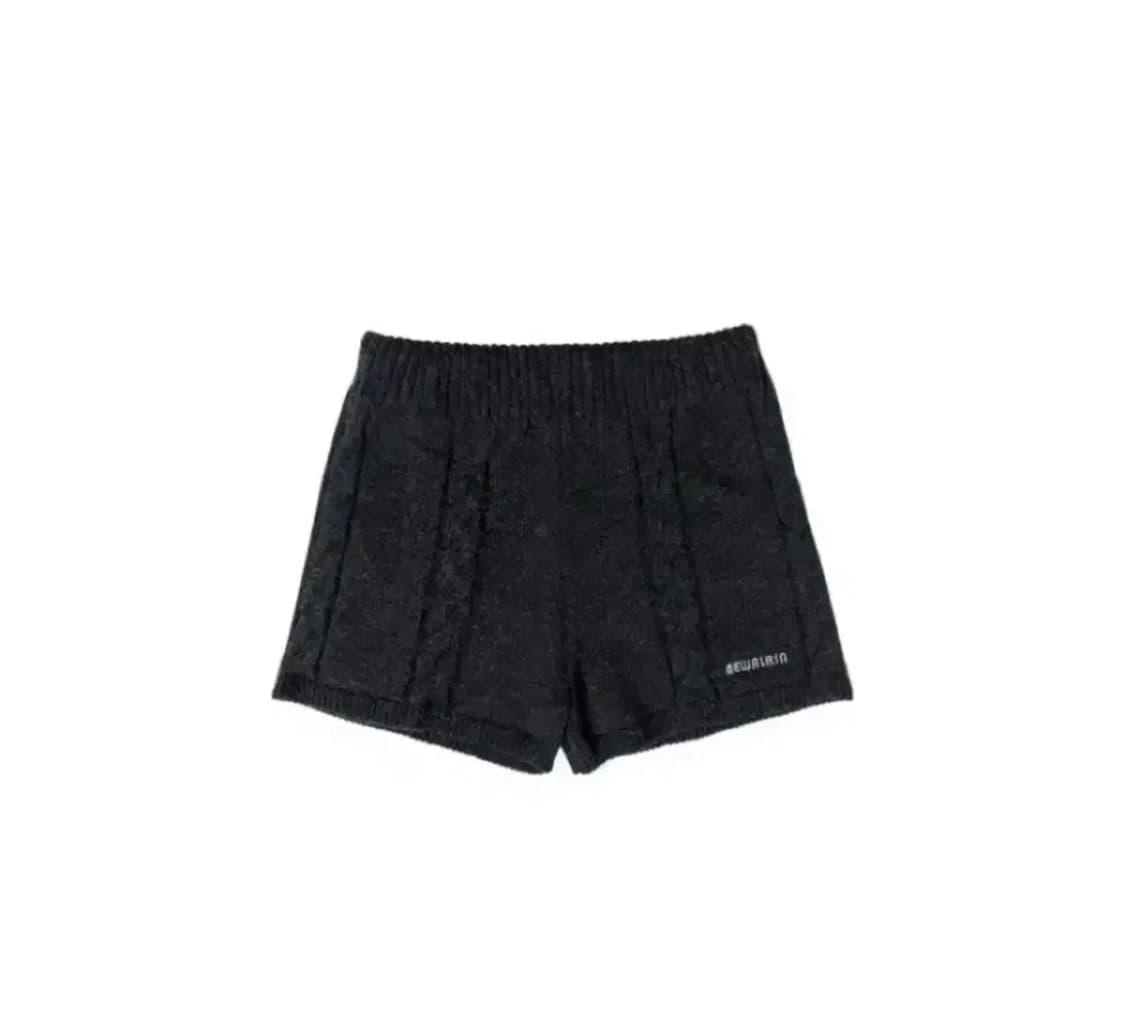 새상품) 뉴얼린 캐시미어 니트 쇼츠 반바지 차콜 상품이미지1