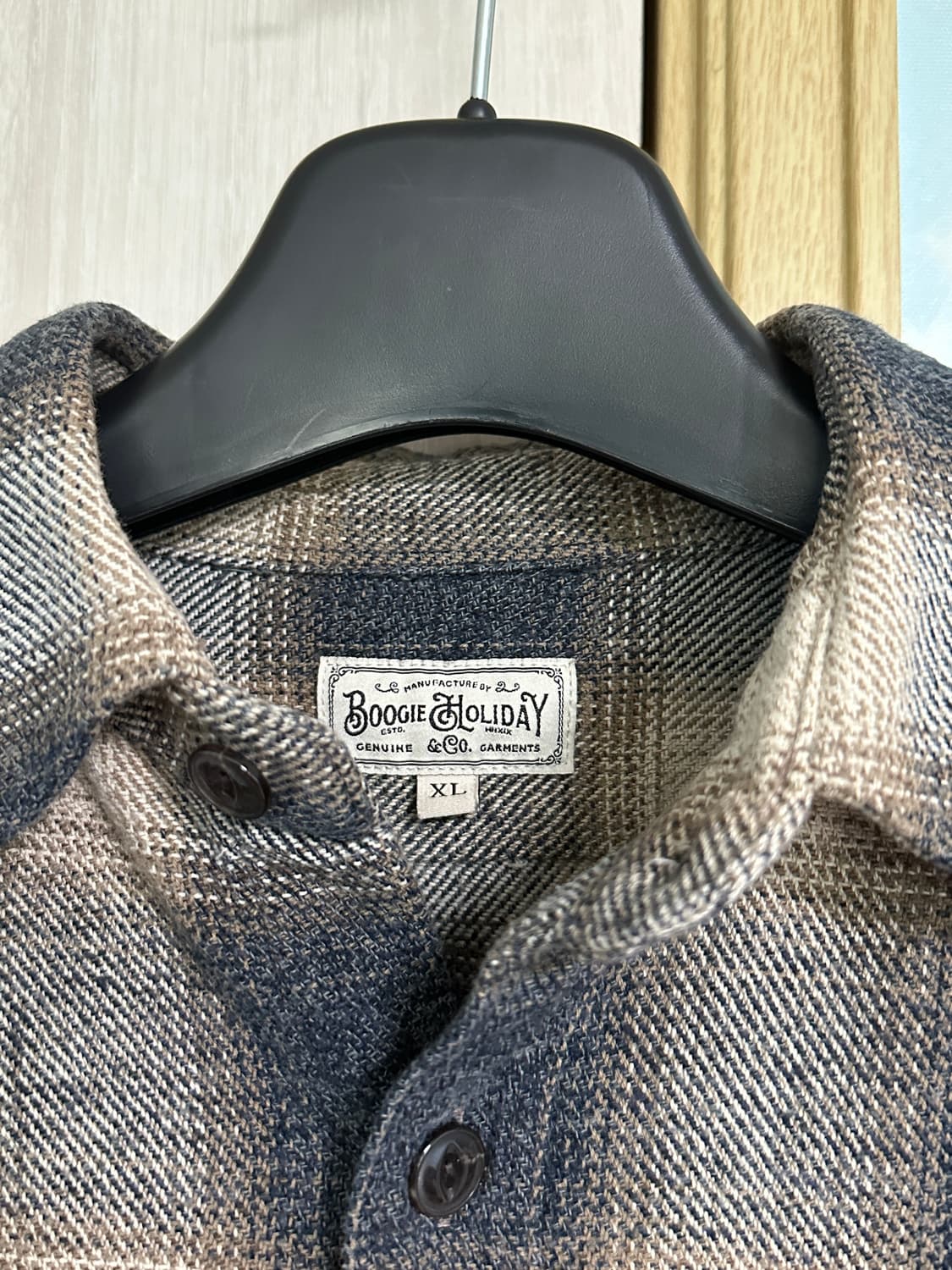 (XL) 부기홀리데이 10 TWEEDY COTTON SHIRT GREY 상품이미지3