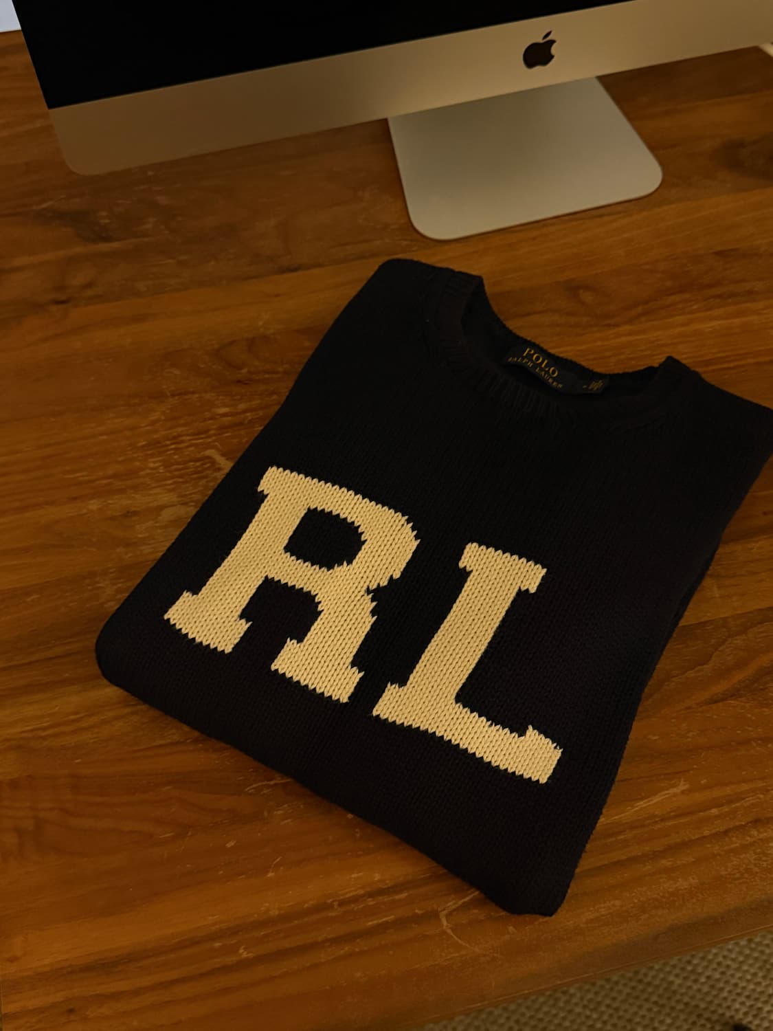 폴로 랄프로렌 RL 인타르시아 코튼니트 네이비 M 상품이미지5