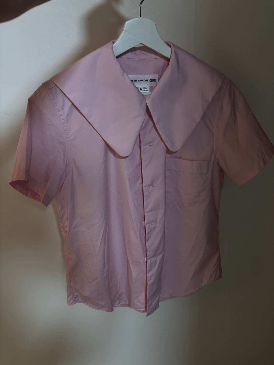 Comme des garcons 꼼데가르송 세일러 반팔셔츠 핑크 s 상품이미지1