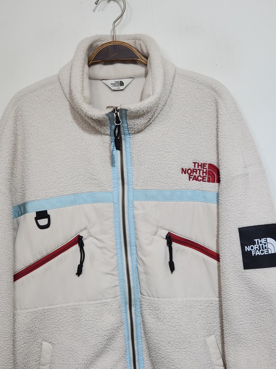 노스페이스 플리스 점퍼 아이보리 빅사이즈 뽀글이 후리스 자켓  상품이미지2