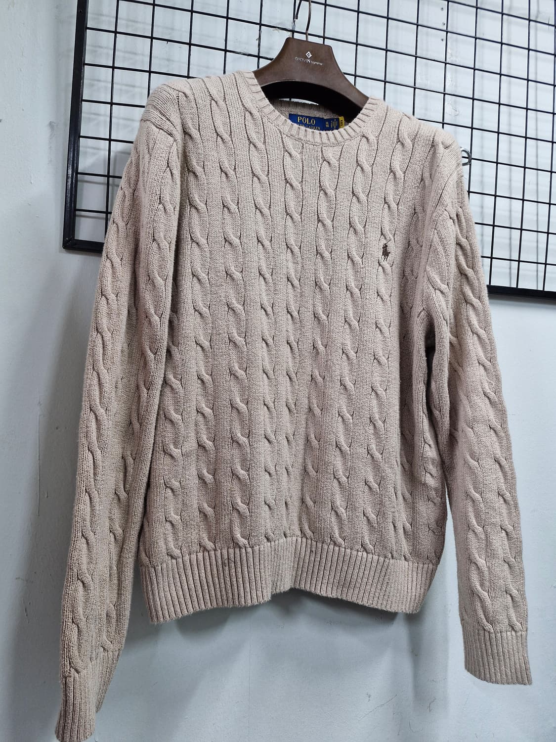 105XL 폴로 랄프로렌 케이블 니트 베이지. 상품이미지2