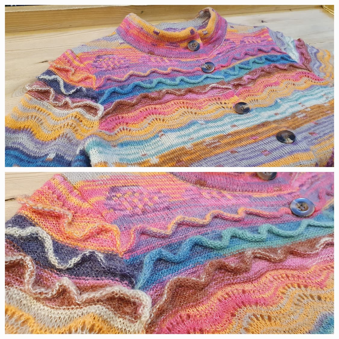 (새상품)66/77.Mohair 히피 가디건 상품이미지4