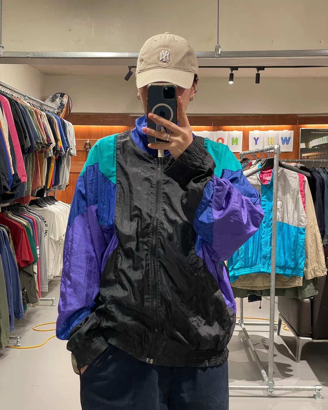 90s 올드스쿨 바람막이 자켓 상품이미지1