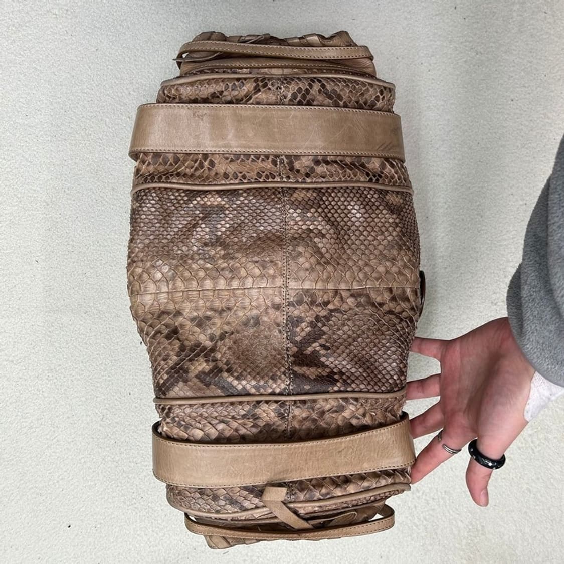끌로에 실버라도 파이톤 도트백 한정판 상품이미지5